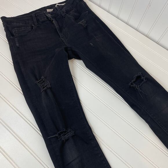 Zara Women Slim Fit Distressed Jeans 4 and Striped Halter Top Size XS & Size 4 - Picture 7 of 12